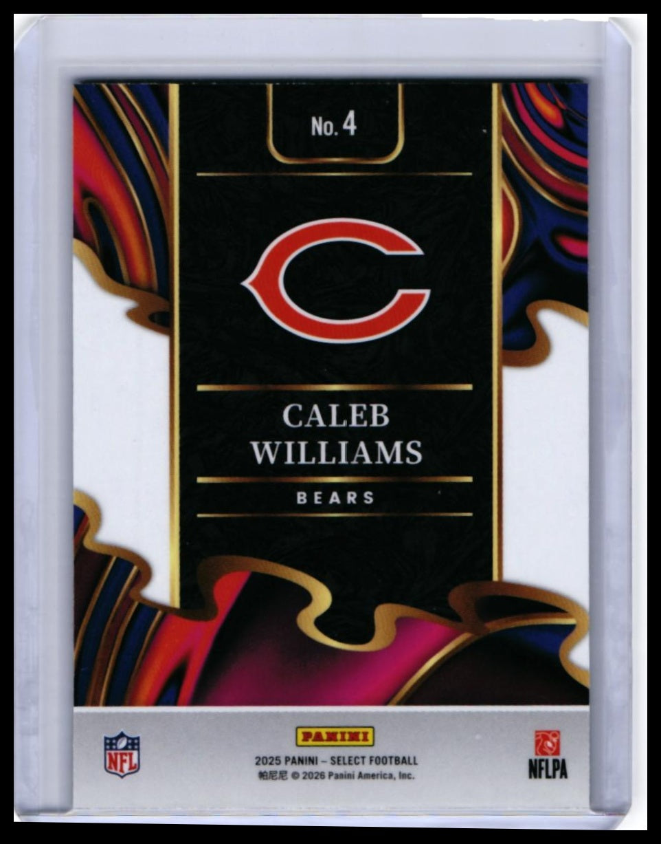 2025 Panini Select Football Caleb Williams Premium #4 Chicago Bears — back