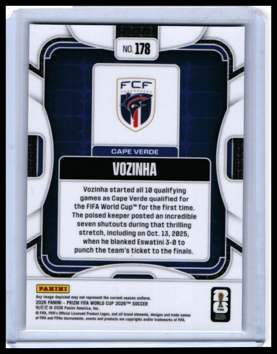 2026 Panini Prizm FIFA World Cup Vozinha RC #178 Cape Verde Rookie — back
