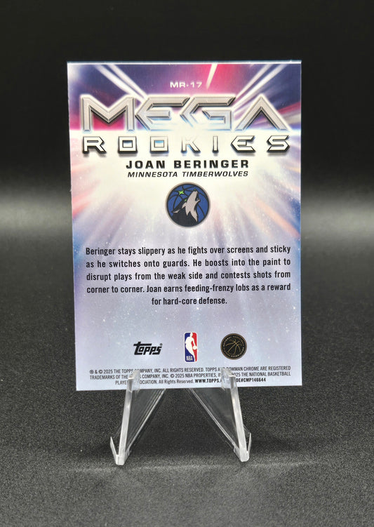 Joan Beringer 2025-26 Bowman Chrome Mega Rookies RC #MR-17 Minnesota Timberwolves