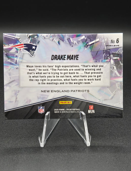 Drake Maye 2025 Panini Prizm Prizm Break Silver #6 New England Patriots NM+