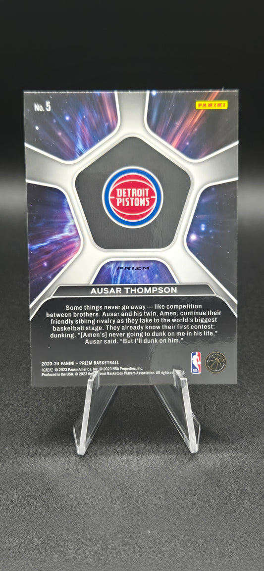 Ausar Thompson 2023-24 Panini Prizm Deep Space RC #5 Detroit Pistons Rookie NM+