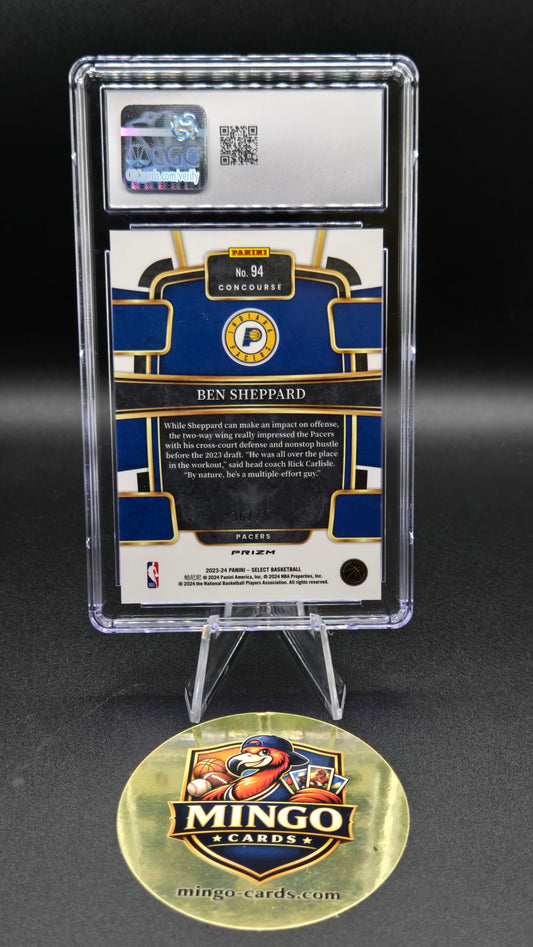 2023-24 Panini Select Ben Sheppard #94 White Disco Prizm RC /75 CGC 10 GEM
