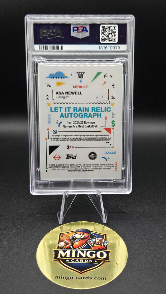 2024-25 Bowman Best Asa Newell RC Auto Relic Black Refractor /10 PSA 8