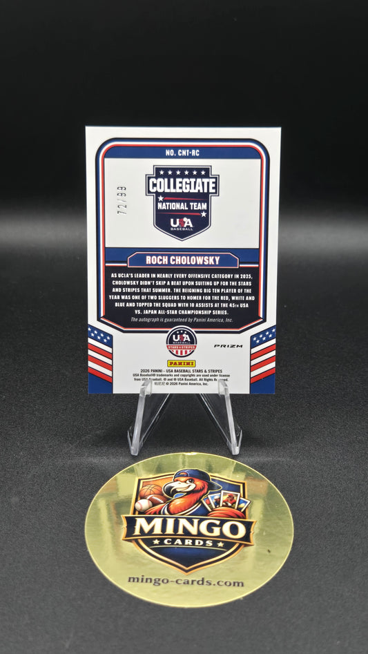 2026 Panini USA Baseball Stars & Stripes Roch Cholowsky Auto RC 72/99