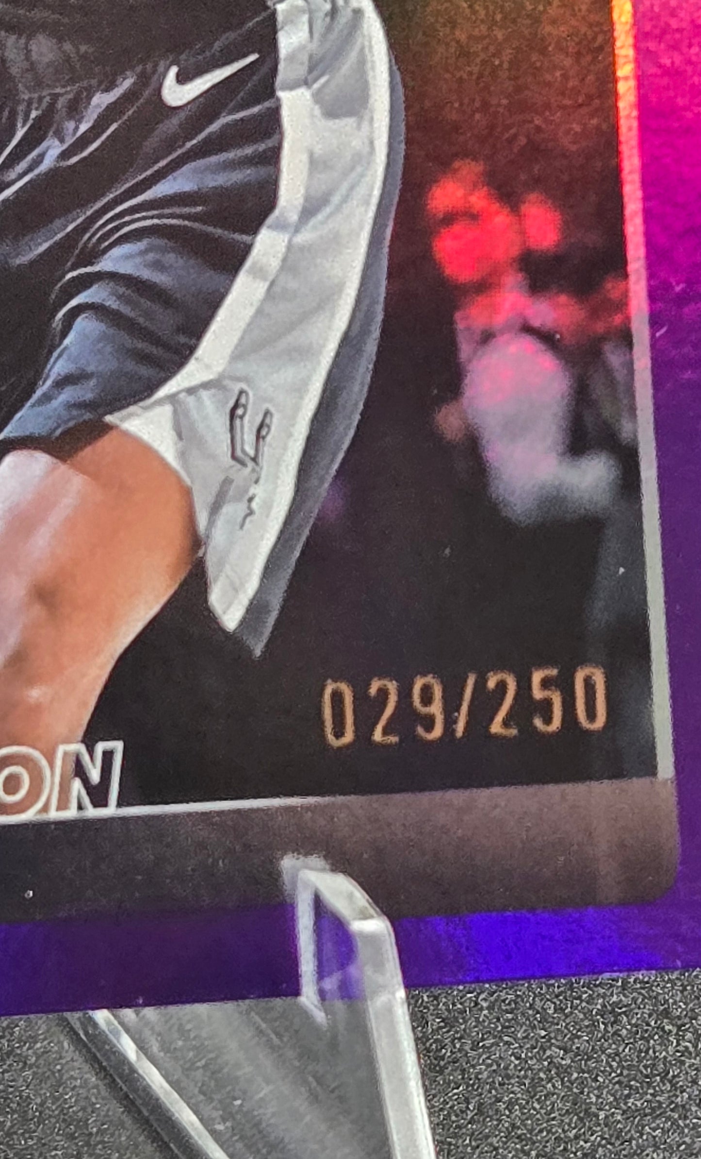 2024-25 Topps Flagship Basketball De'Aaron Fox #196 Purple Speckle Parallel Serial Numbered 029/250 — San Antonio Spurs