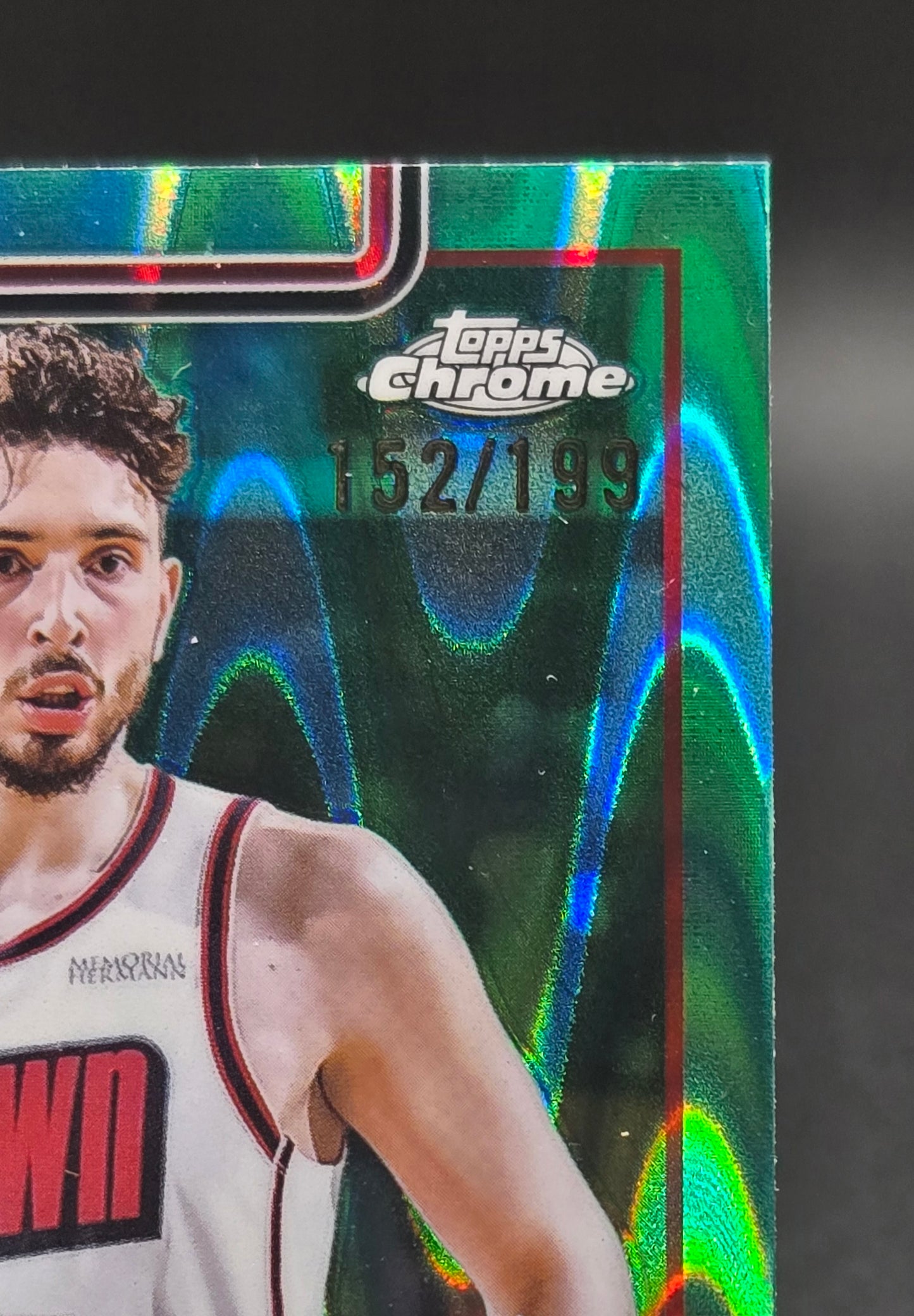 2024-25 Topps Chrome Alperen Sengun #106 Aqua Refractor Serial Numbered 152/199 — Houston Rockets