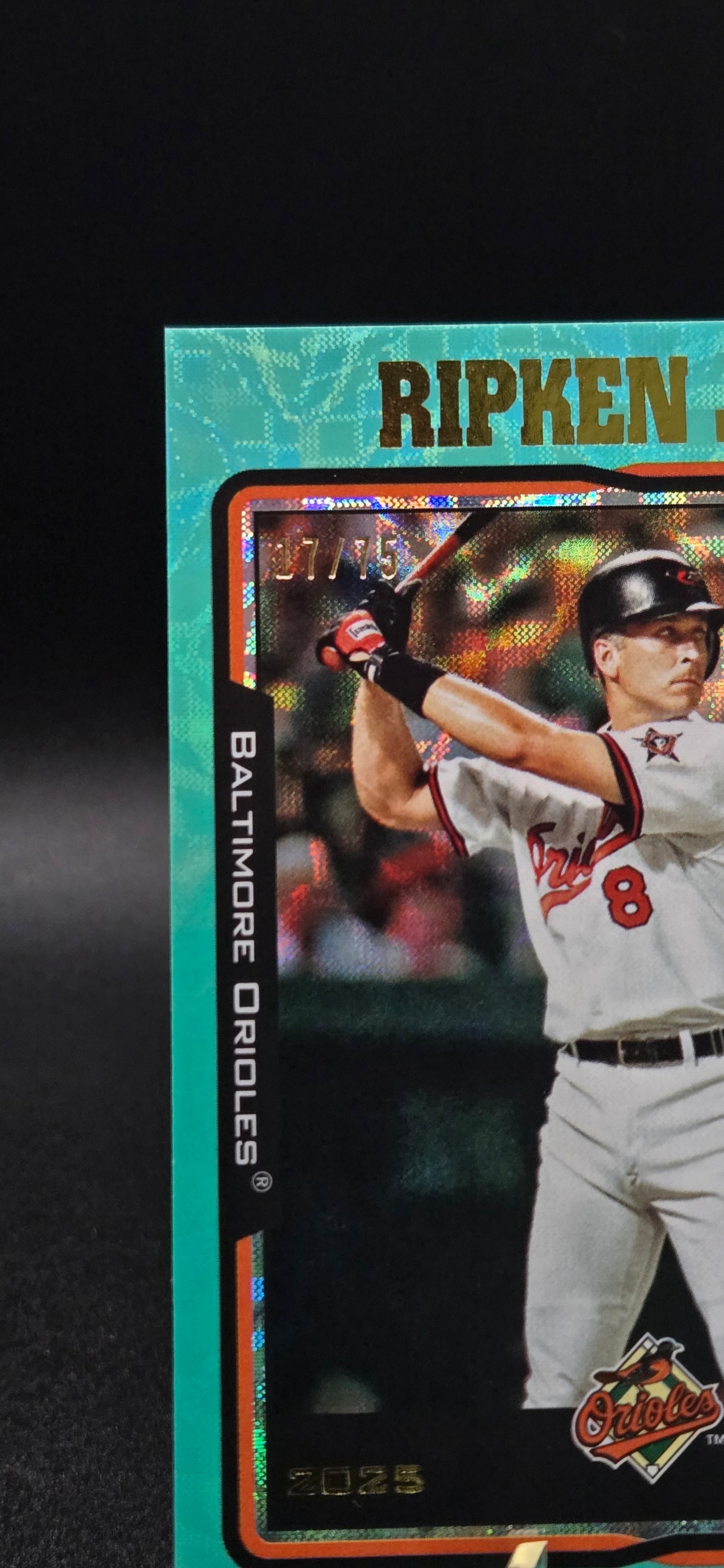 Cal Ripken Jr 2025 Topps Archives #230 Aqua Scope Foilboard /75 Orioles HOF