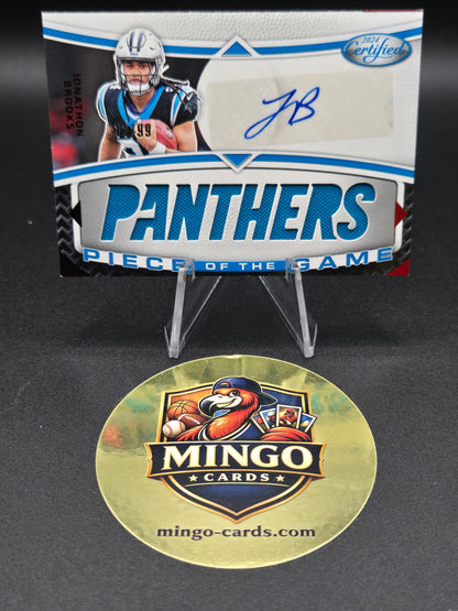2024 Certified Jonathon Brooks POTGS-JB Piece of the Game Jersey Auto RC 11/99