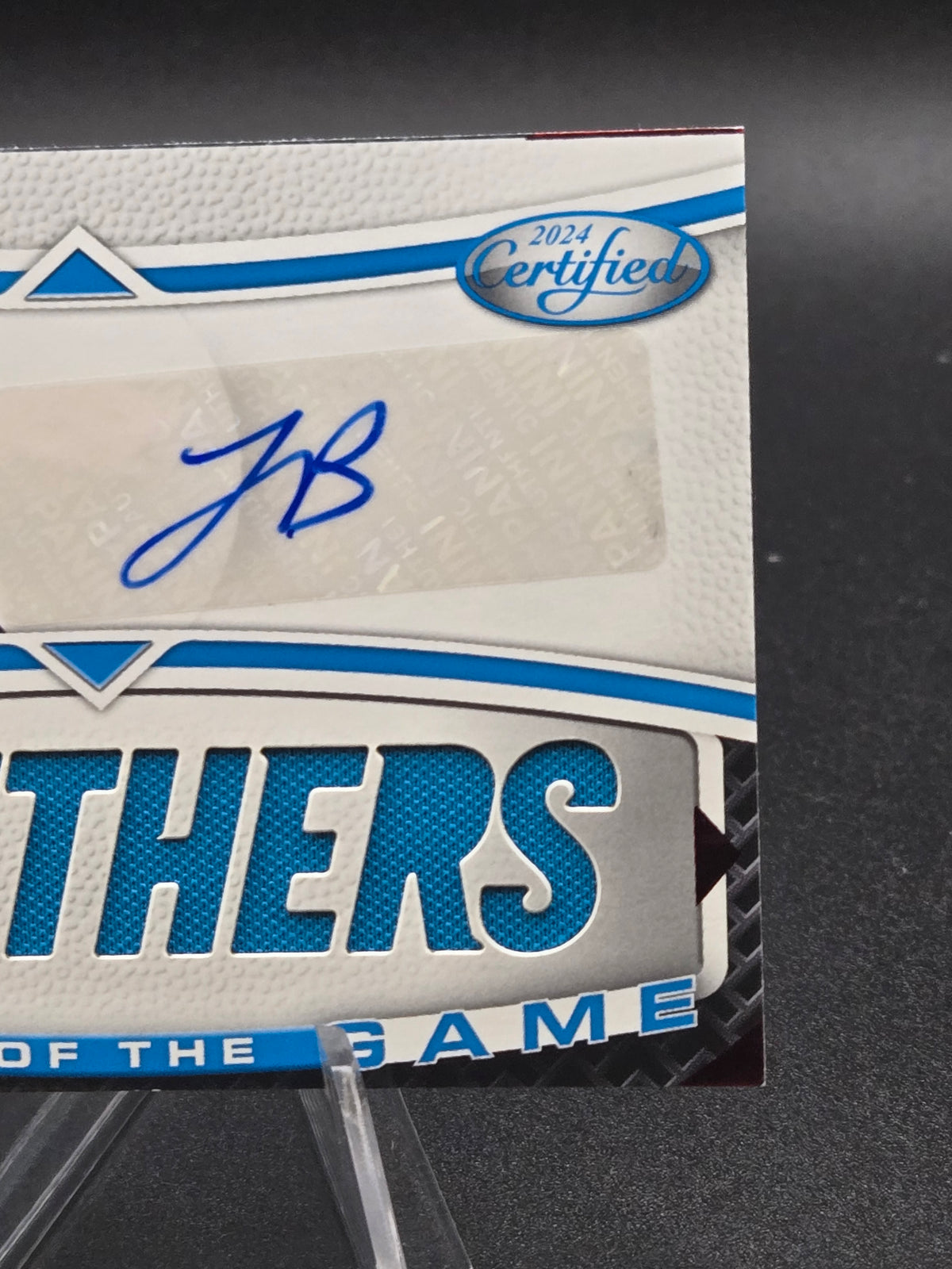 2024 Certified Jonathon Brooks POTGS-JB Piece of the Game Jersey Auto RC 11/99