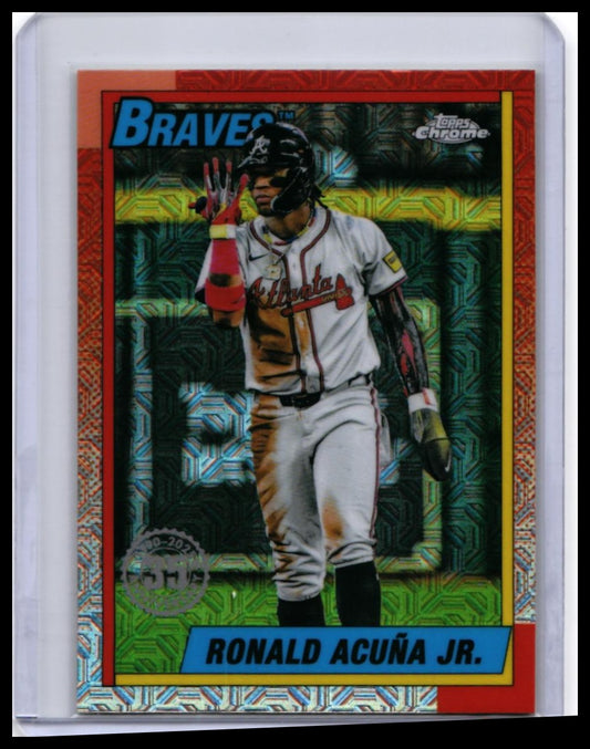 1990 Topps Chrome Ronald Acuña Jr. #45 Braves Refractor — front