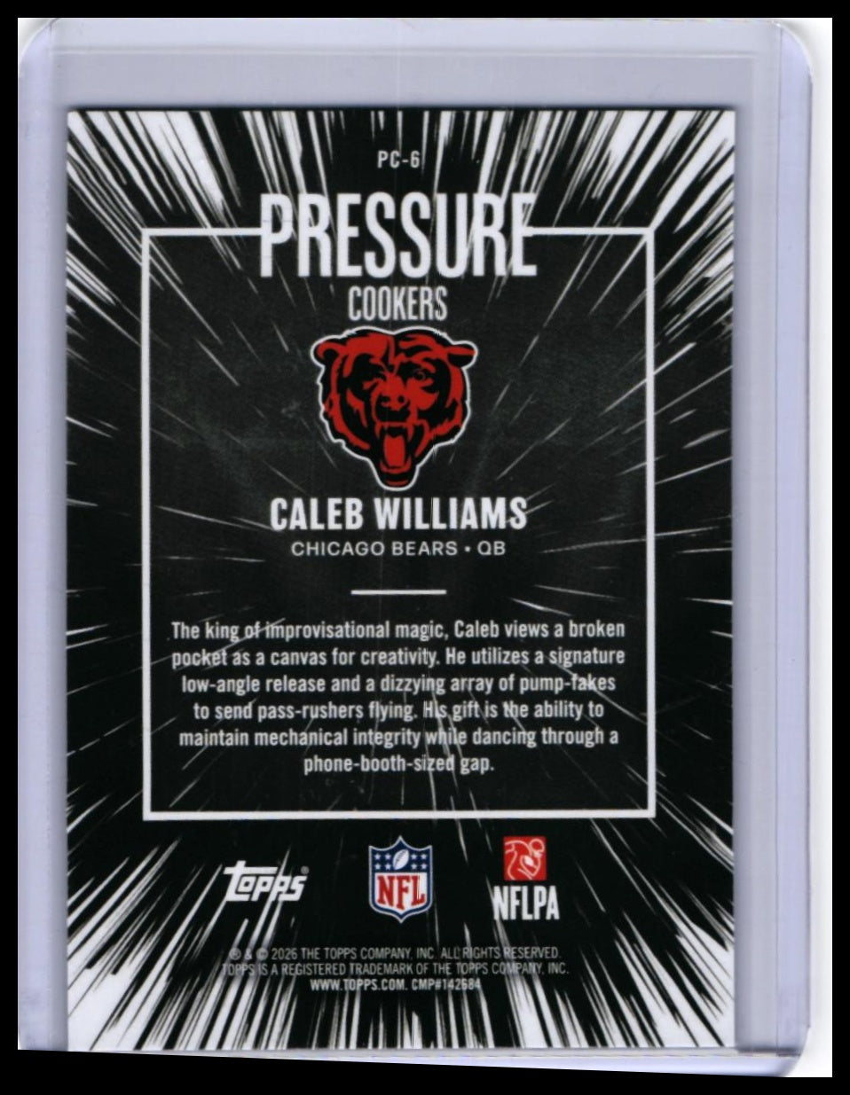 2-Card Lot Chicago Bears Rome Odunze & Caleb Williams 2026 Topps - 02-back