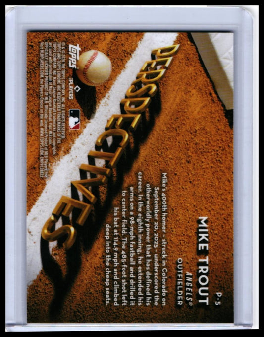 2011 Topps Chrome Mike Trout RC #5 Refractor — back