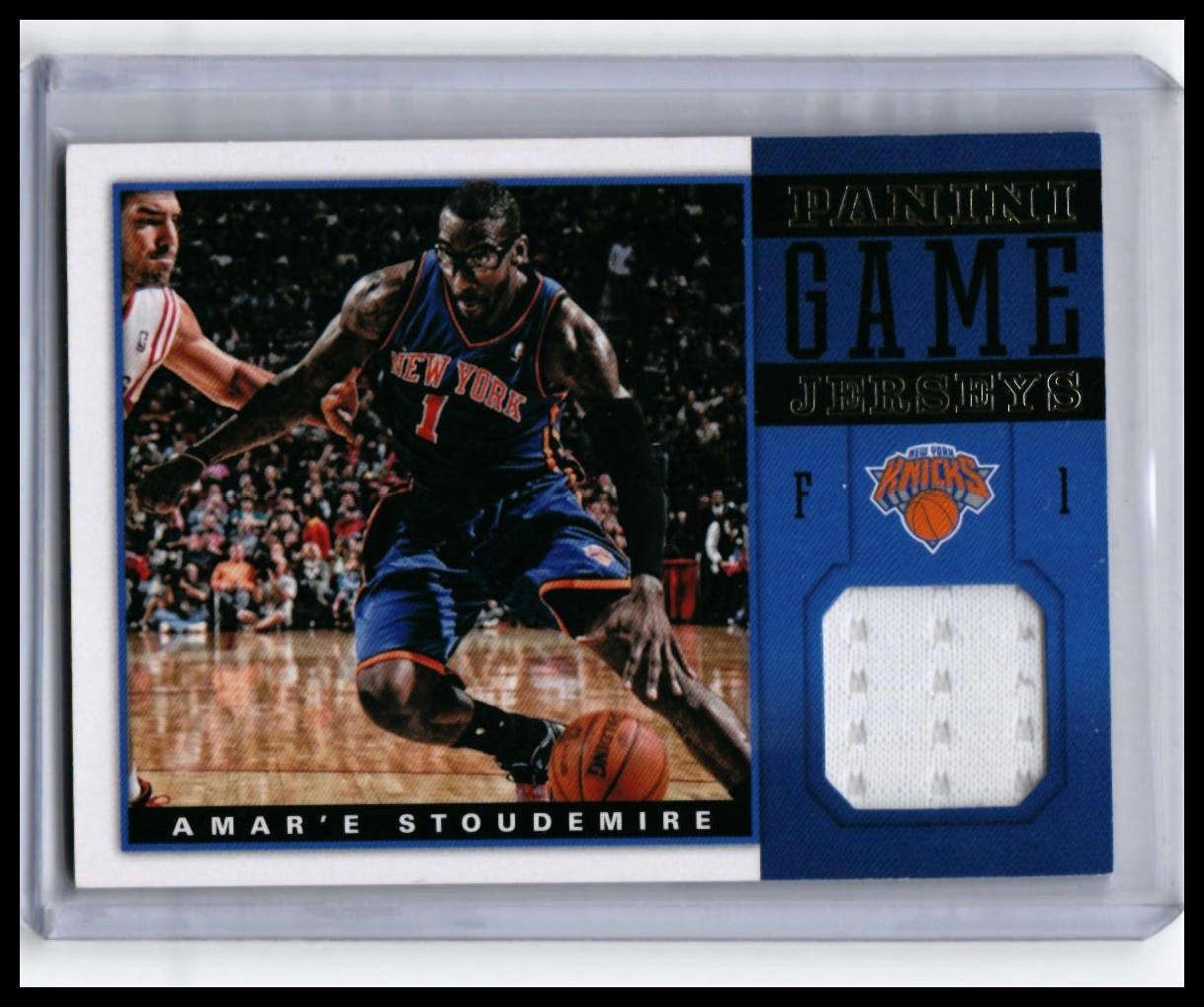 2012-13 Panini Game Jerseys Amar'e Stoudemire #13 Knicks Jersey Relic — front