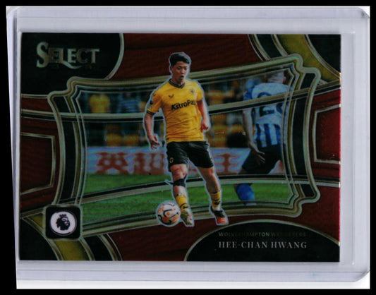 2023-24 Panini Select Premier League Hee-Chan Hwang Field Level #250 Red Prizm Wolves — front
