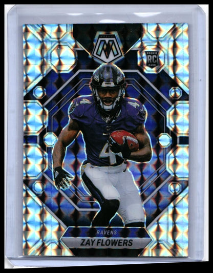 2023 Panini Mosaic Zay Flowers RC #380 Baltimore Ravens Rookie Card — front