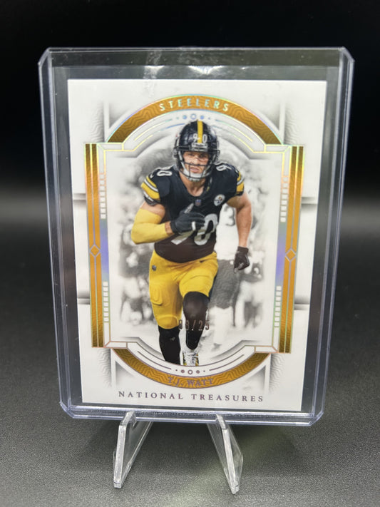 2023 Panini National Treasures T.J. Watt #87 Gold Parallel /25 Steelers — front