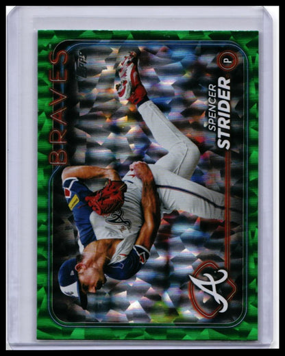 2023 Topps Chrome Spencer Strider Green Refractor #11 Atlanta Braves — front
