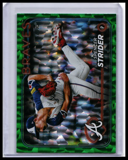 2023 Topps Chrome Spencer Strider Green Refractor #11 Atlanta Braves — front