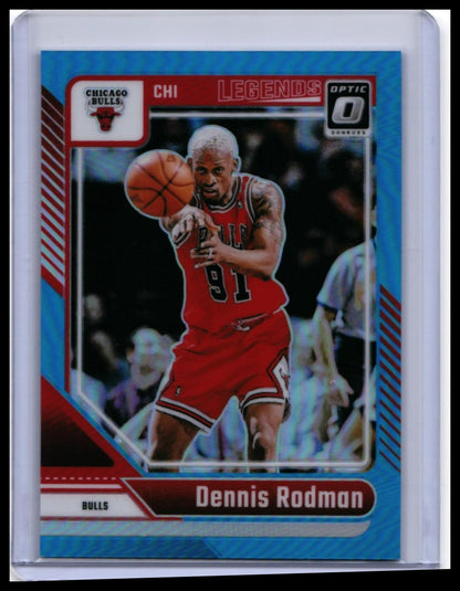 2024-25 Donruss Optic Legends Dennis Rodman #241 Blue Prizm /225 Bulls — front