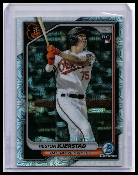 2024 Bowman Chrome Heston Kjerstad RC #9 Mojo Refractor Orioles Rookie — front