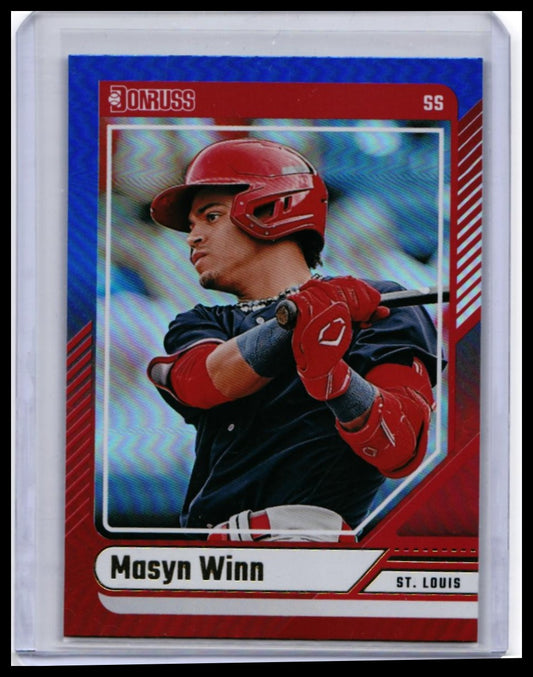 2024 Panini Donruss Masyn Winn #93 Blue Parallel St. Louis Cardinals SS — front