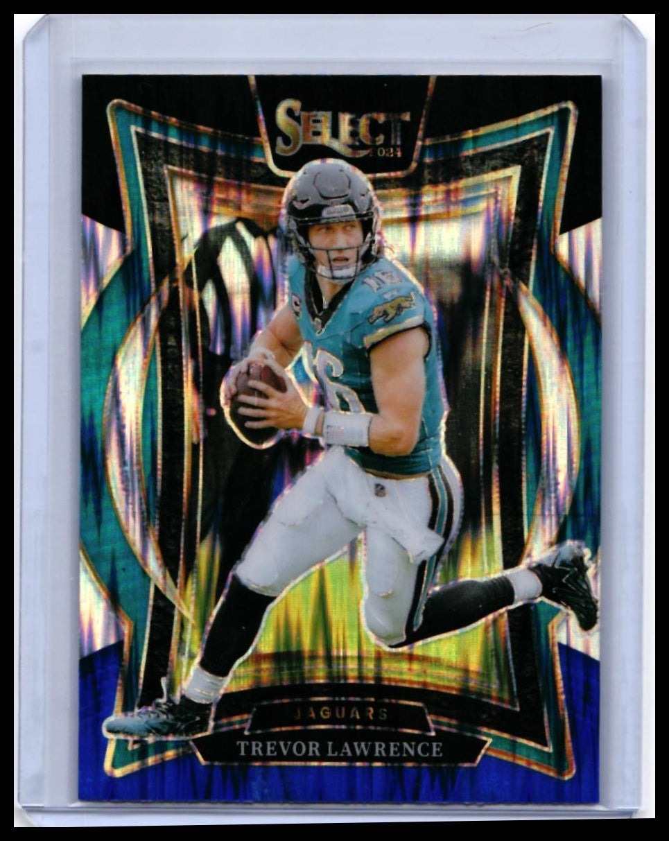 2024 Panini Select Trevor Lawrence Concourse Blue Prizm #98 Jaguars — front