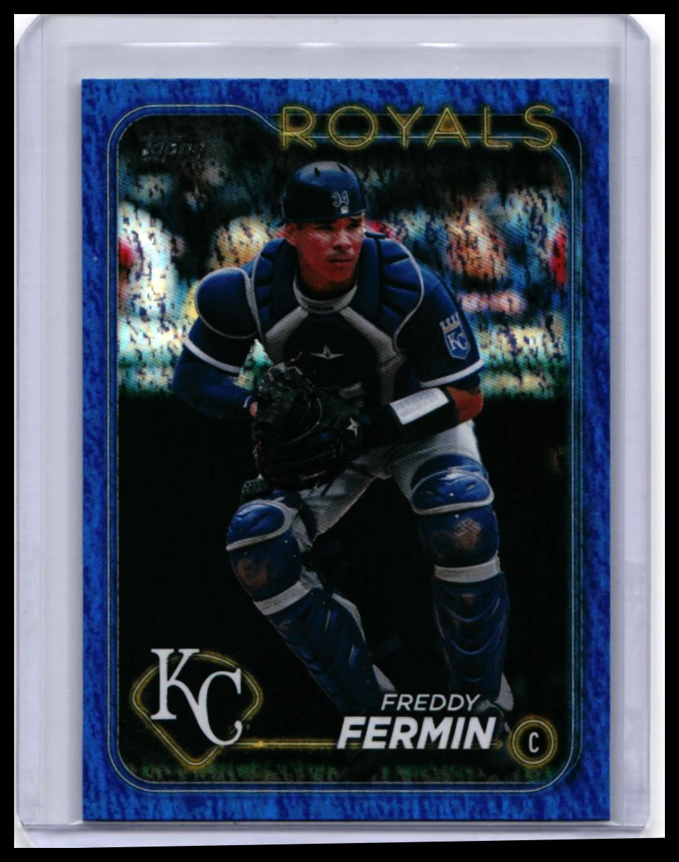 2024 Topps #536 Freddy Fermin Blue Parallel Kansas City Royals — front