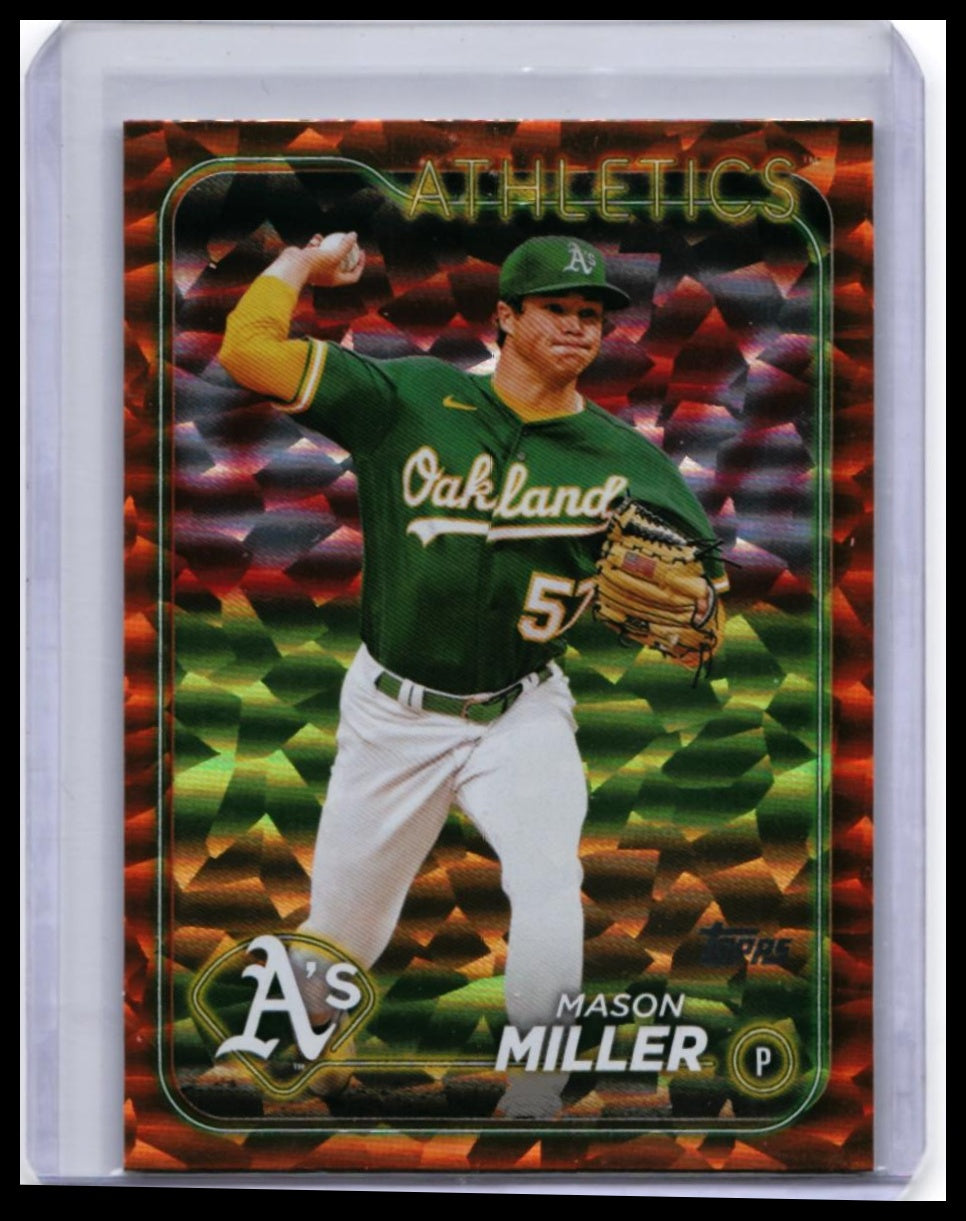 2024 Topps Chrome Mason Miller RC #427 Refractor Oakland Athletics — front
