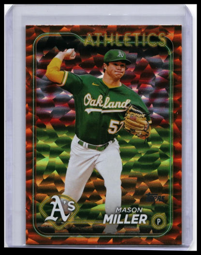 2024 Topps Chrome Mason Miller RC #427 Refractor Oakland Athletics — front