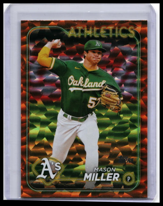 2024 Topps Chrome Mason Miller RC #427 Refractor Oakland Athletics — front
