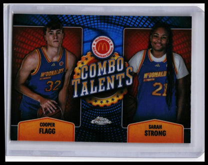 2024 Topps Chrome McDonald's All American Combo Talents Cooper Flagg Sarah Strong #COT-COP — front