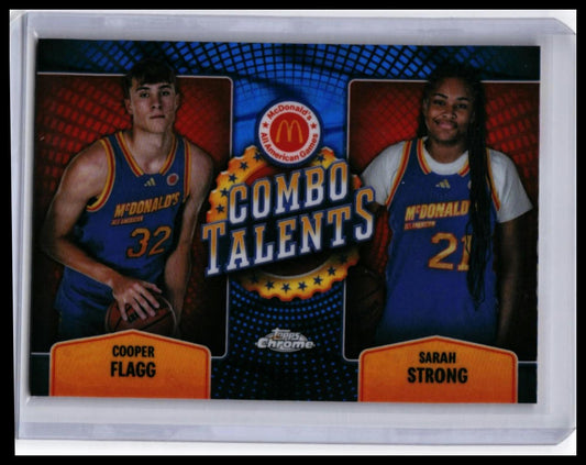 2024 Topps Chrome McDonald's All American Combo Talents Cooper Flagg Sarah Strong #COT-COP — front