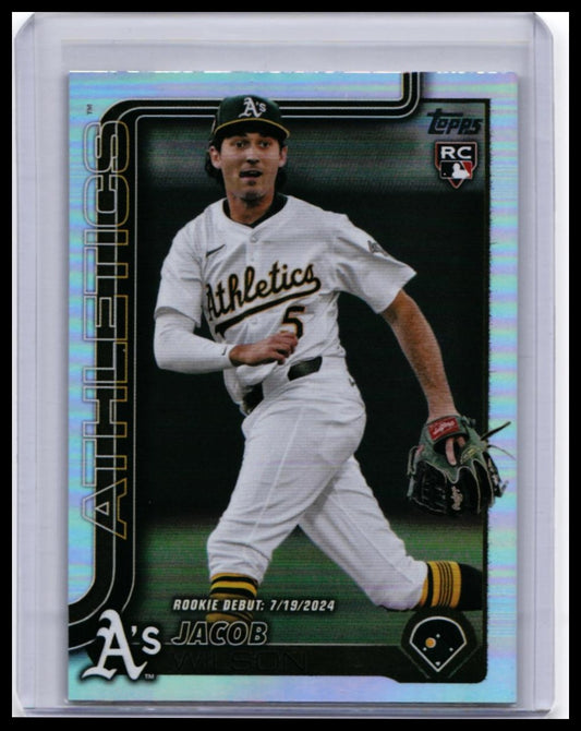 2024 Topps Chrome Update Jacob Wilson RC #US800 Refractor Athletics — front