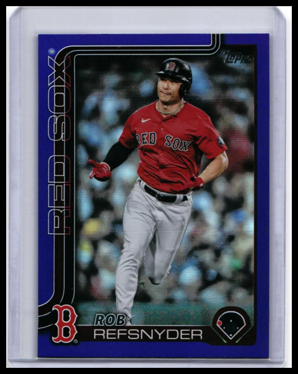 2024 Topps Series 1 Rob Refsnyder #112 Blue Parallel Red Sox — front