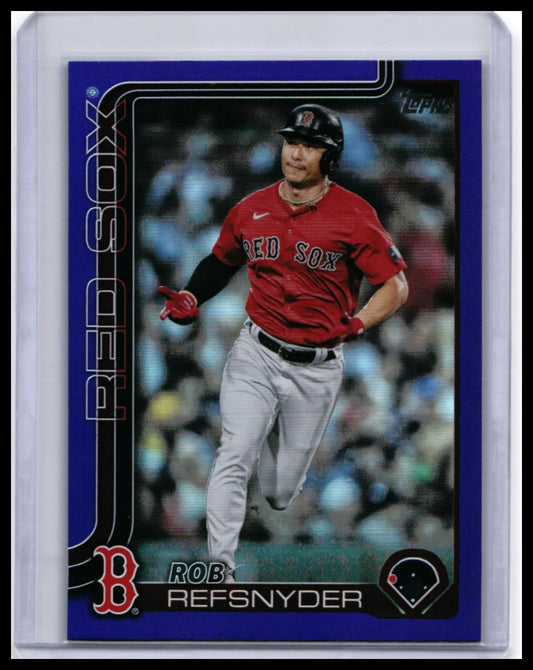 2024 Topps Series 1 Rob Refsnyder #112 Blue Parallel Red Sox — front