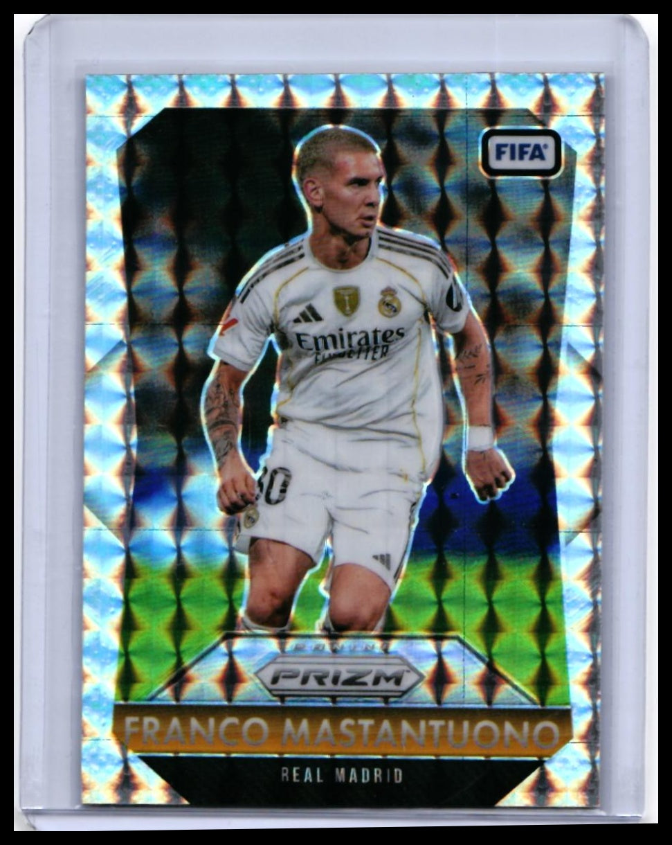 2025-26 Panini Prizm FIFA Franco Mastantuono RC #4 Real Madrid — front
