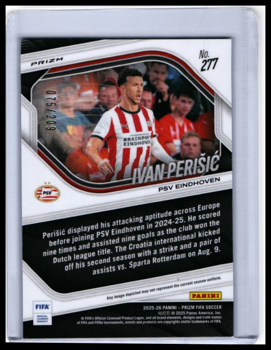 2025-26 Panini Prizm FIFA Soccer Ivan Perišić #277 PSV Eindhoven — back