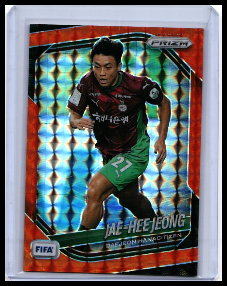 2025-26 Panini Prizm FIFA Soccer Jae-Hee Jeong #40 Orange Prizm /299 Daejeon HanaCitizen — front