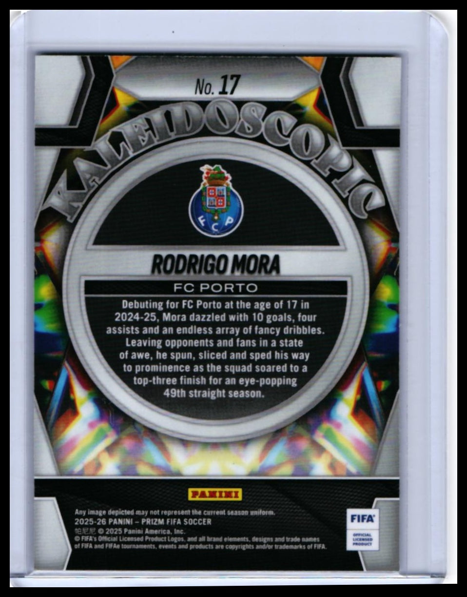 2025-26 Panini Prizm FIFA Soccer Rodrigo Mora #17 FC Porto — back