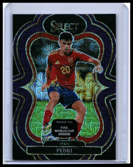 2025-26 Panini Select Road to FIFA World Cup 2026 Pedri #168 Mezzanine Purple — front