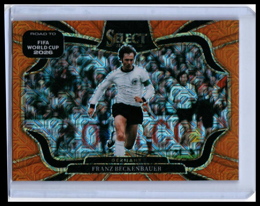 2025-26 Panini Select Road to FIFA World Cup Franz Beckenbauer #249 Orange Prizm /825 — front