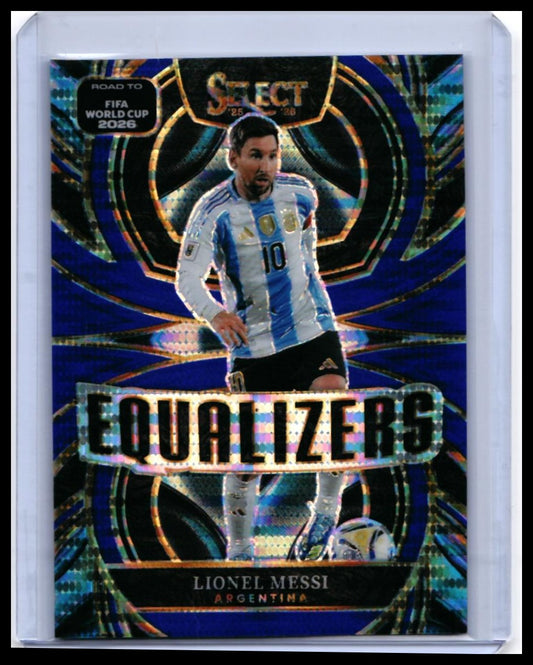 2025-26 Panini Select Road to FIFA World Cup Lionel Messi Equalizers #17 Blue Prizm — front