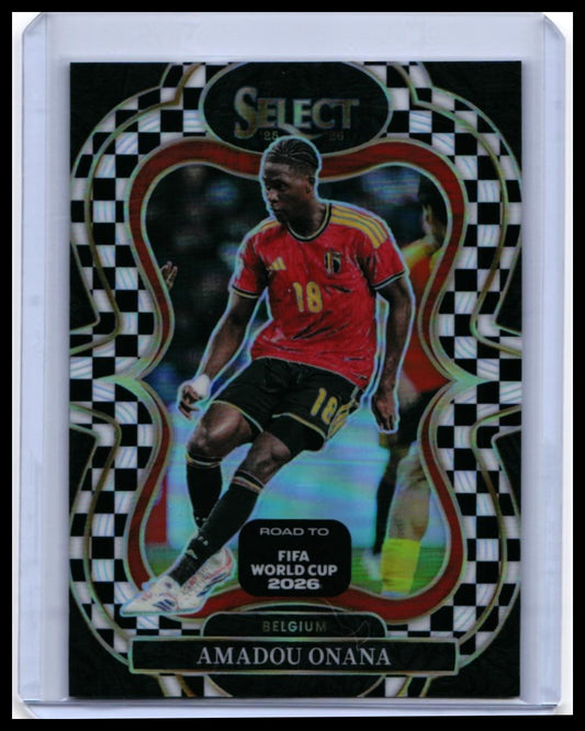 2025-26 Panini Select Road to World Cup 2026 Amadou Onana Mezzanine #162 Belgium — front
