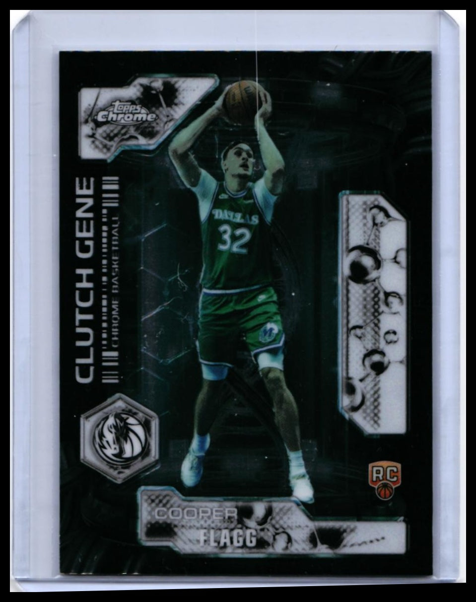 2025-26 Topps Chrome Clutch Gene Cooper Flagg RC #CG-11 Dallas Mavericks — front