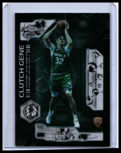 2025-26 Topps Chrome Clutch Gene Cooper Flagg RC #CG-11 Dallas Mavericks — front