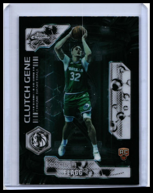 2025-26 Topps Chrome Clutch Gene Cooper Flagg RC #CG-11 Dallas Mavericks — front
