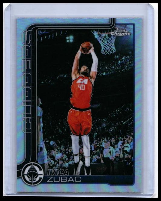 2025-26 Topps Chrome Ivica Zubac #37 Refractor Los Angeles Clippers — front