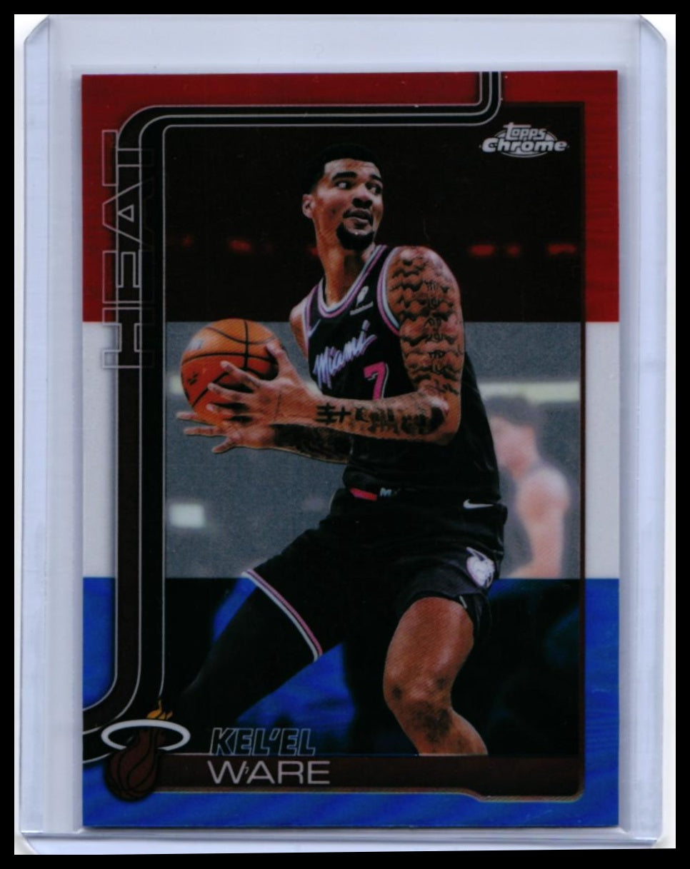 2025-26 Topps Chrome Kel'el Ware #112 Miami Heat Wave Parallel — front