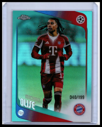 2025-26 Topps Chrome UCL Michael Olise #4 Teal Parallel /199 Bayern München — front