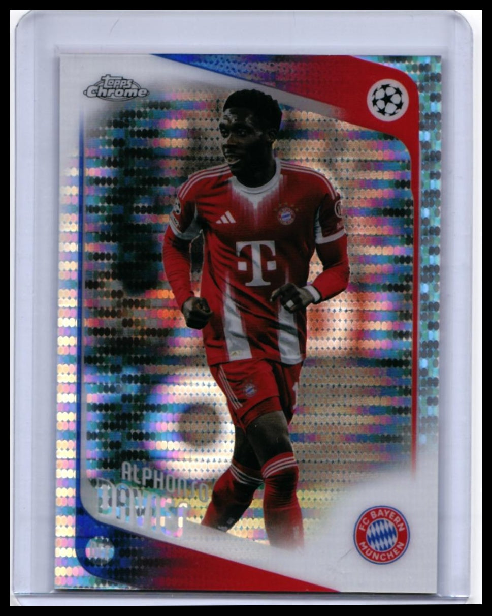 2025-26 Topps Chrome UEFA Champions League Alphonso Davies FC Bayern Munich #90 — front